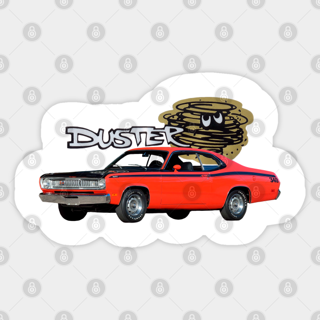 1971 Plymouth Duster on back Plymouth Duster Sticker TeePublic